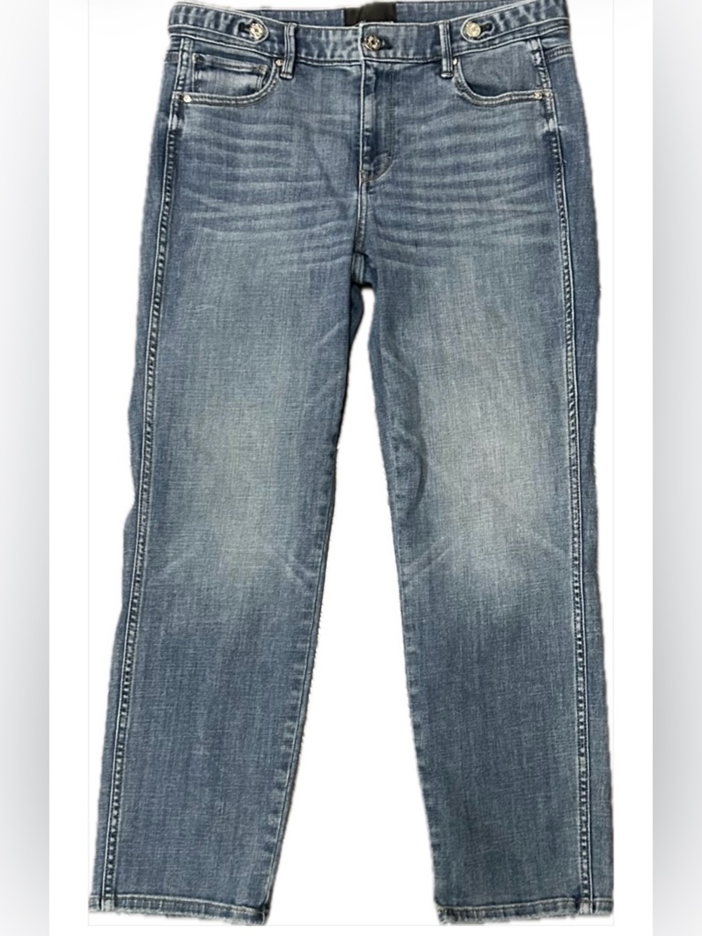 White House Black Market Mid-Rise Straight Jeans Sz 10